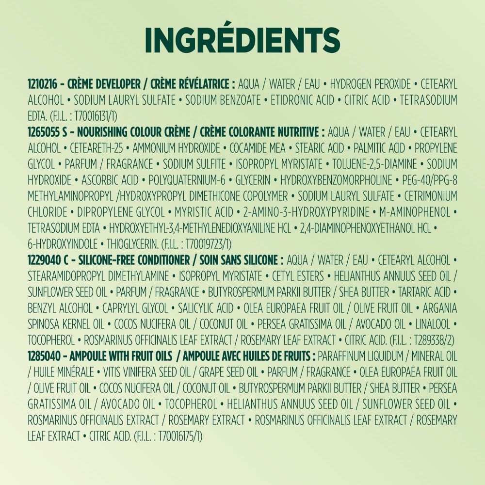 WFP 755029 ULTRA CREME 60 INGREDIENTS FR